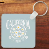 Los Angeles California Floral Graphic Sleutelhanger (Achterkant)