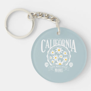 Los Angeles California Floral Graphic Sleutelhanger