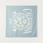 Los Angeles California Floral Graphic Wandkleed (Voorkant (horizontaal))