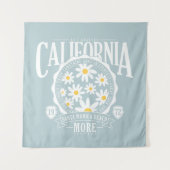 Los Angeles California Floral Graphic Wandkleed (Voorkant)