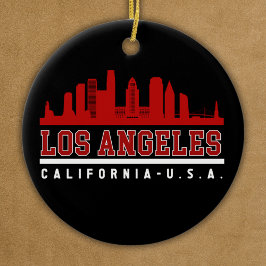 Los Angeles California Fun Skyline City Keramisch Ornament