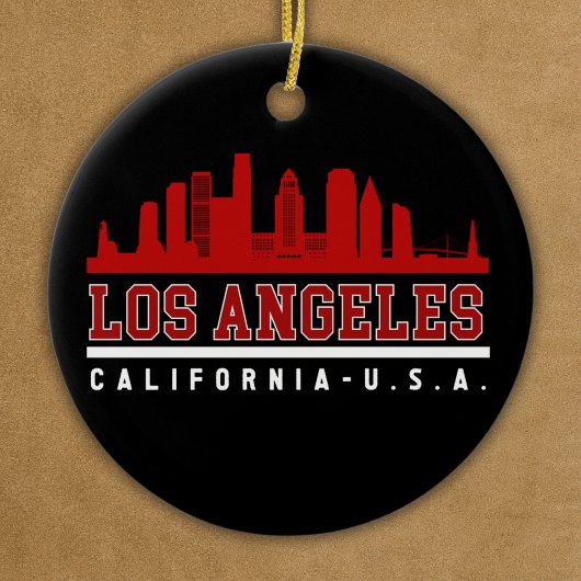 Los Angeles California Fun Skyline City Keramisch Ornament