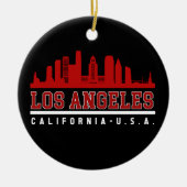 Los Angeles California Fun Skyline City Keramisch Ornament (Voorkant)
