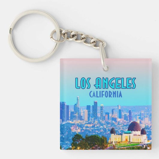 Los Angeles California Griffith Observatory Sleutelhanger (Voorkant)