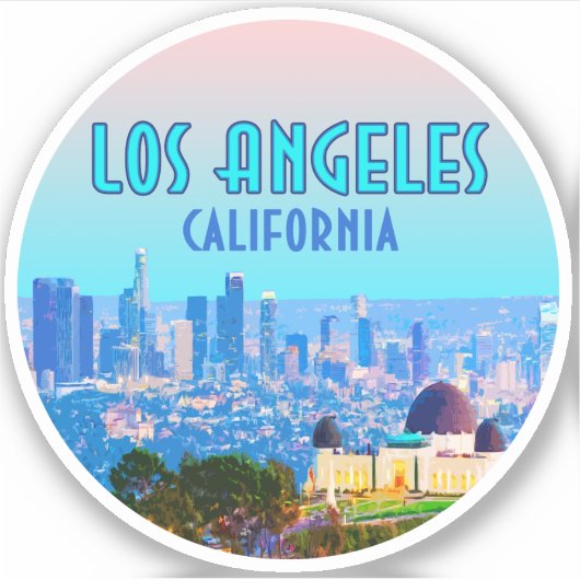 Los Angeles California Griffith Observatory Sticker (Voorkant)
