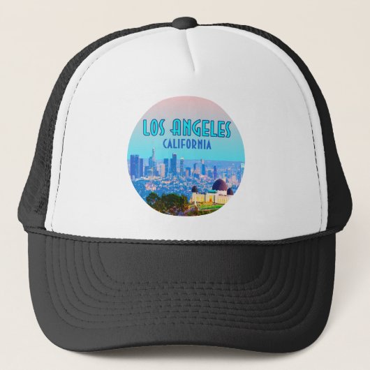 Los Angeles California Griffith Observatory Trucker Pet (Voorkant)