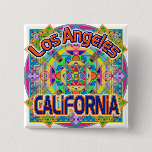 Los Angeles CALIFORNIA Happy Button (Voorkant)