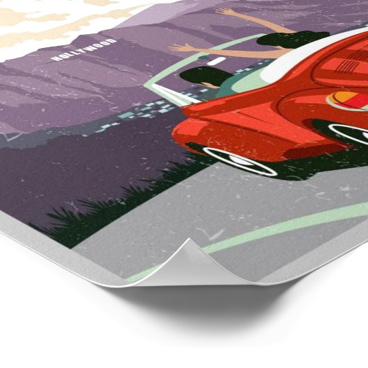 Los Angeles California  Hollywood Poster (Hoek)