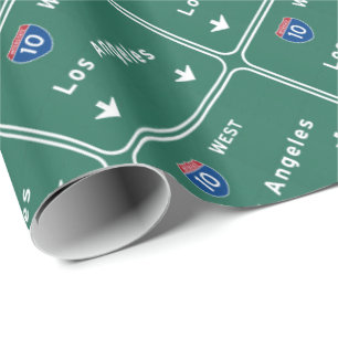 Los Angeles California Interstate Highway Freeway Cadeaupapier