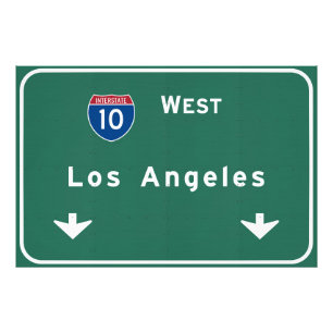Los Angeles California Interstate Highway Freeway Foto Afdruk