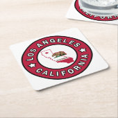 Los Angeles California Kartonnen Onderzetters (Schuin)