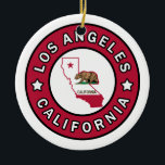 Los Angeles California Keramisch Ornament<br><div class="desc">Los Angeles</div>