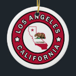 Los Angeles California Keramisch Ornament<br><div class="desc">Los Angeles</div>
