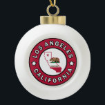 Los Angeles California Keramische Bal Ornament<br><div class="desc">Los Angeles</div>