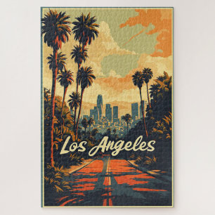 Los Angeles California Kustlijn Muurdecoratie Legpuzzel