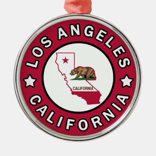 Los Angeles California Metalen Ornament (Voorkant)