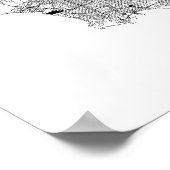 Los Angeles California Minimal Modern Street Map Poster (Hoek)