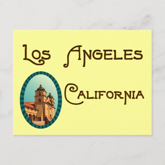 Los Angeles California Mission Briefkaart (Voorkant)