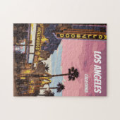Los Angeles California nachtpuzzel Legpuzzel (Horizontaal)