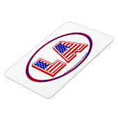 Los Angeles California Oval Logo Patriotic Magnet Magneet (Linkerzijde)