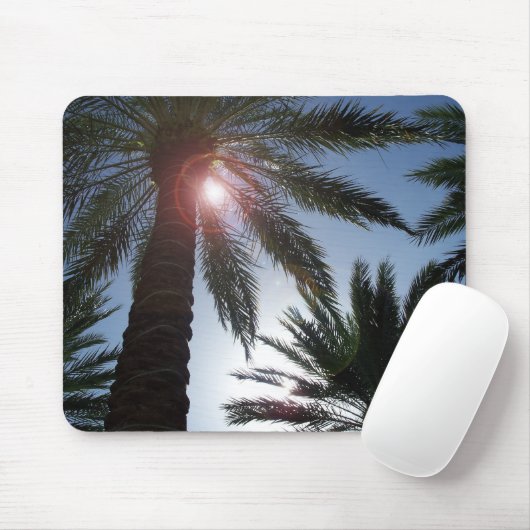 Los Angeles California Palm Tree Sunset Mousepad Muismat (Met muis)