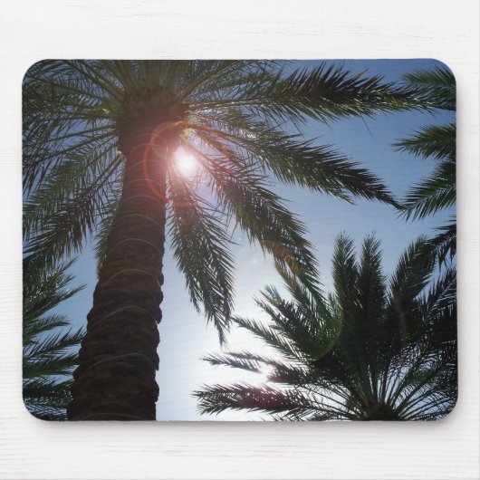 Los Angeles California Palm Tree Sunset Mousepad Muismat (Voorkant)