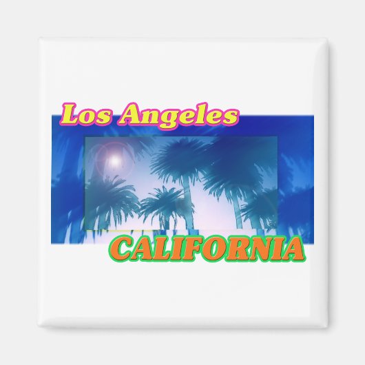 "Los Angeles CALIFORNIA" Palm Trees Magnet (Voorkant)