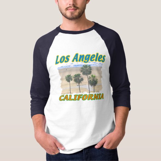 Los Angeles California Palm Trees T-shirt (Voorkant)