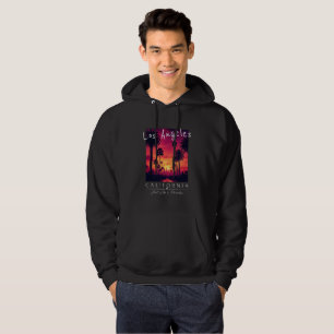 Los Angeles California Paradijs Zonsondergang Retr Hoodie
