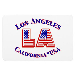 Los Angeles California Patriotic Magnet Magneet