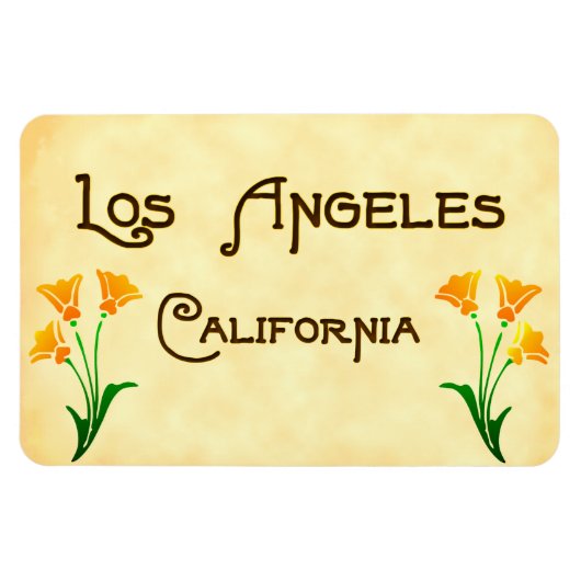 Los Angeles California Poppies Magnet Magneet (Horizontaal)