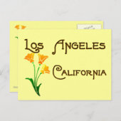 Los Angeles California  Poppy Briefkaart (Voorkant / Achterkant)