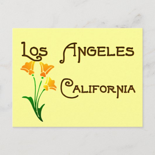 Los Angeles California  Poppy Briefkaart (Voorkant)