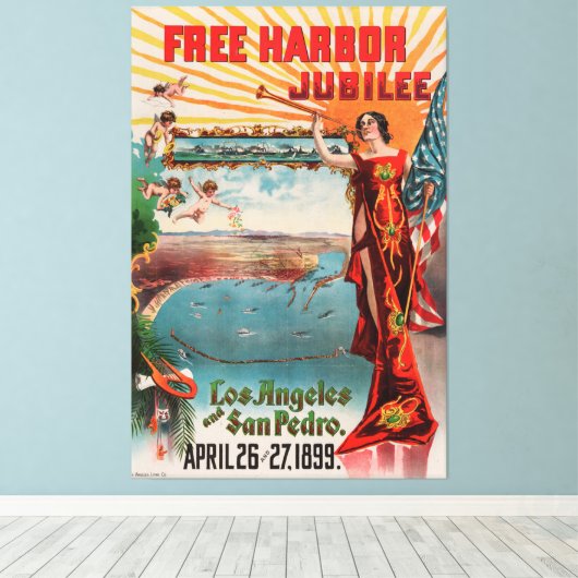  Los Angeles California Poster Canv Canvas Afdruk (Insitu (Houten vloer))