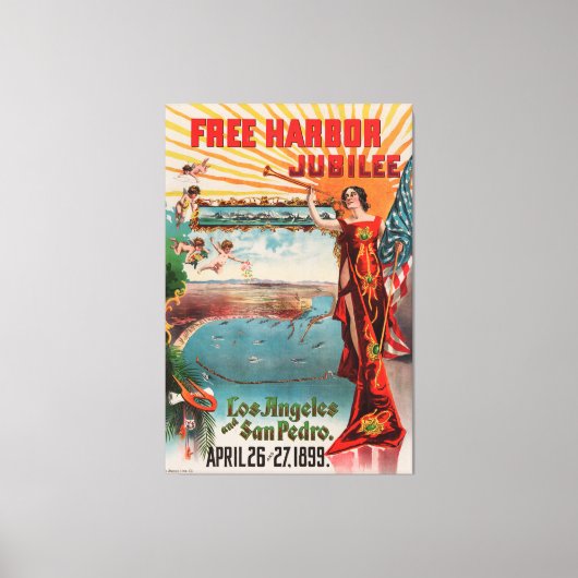  Los Angeles California Poster Canv Canvas Afdruk (Voorkant)