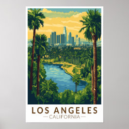 Los Angeles California Reis Kunst Vintage Poster