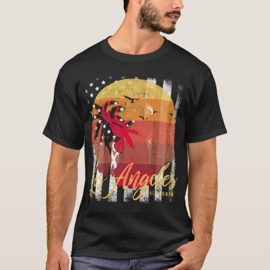 Los Angeles California Retro Gift T-shirt (Voorkant)