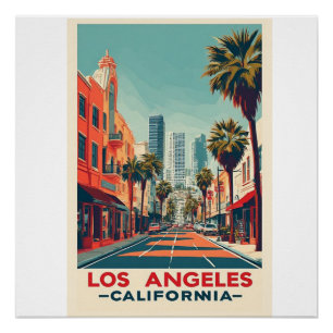 Los Angeles California Retro Reizen Perfect Poster
