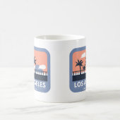 Los Angeles California Retro Skyline Design Koffiemok (Center)