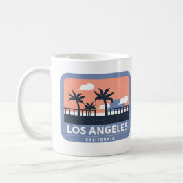 Los Angeles California Retro Skyline Design Koffiemok