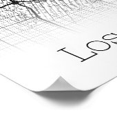 Los Angeles California Road Map Direct downloaden Poster (Hoek)