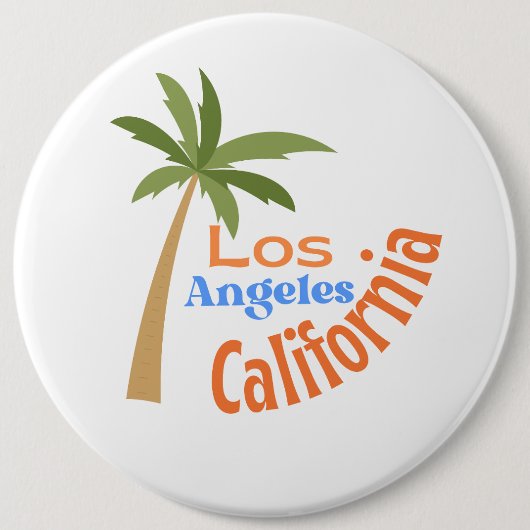 LOS ANGELES CALIFORNIA RONDE BUTTON 6,0 CM (Voorkant)