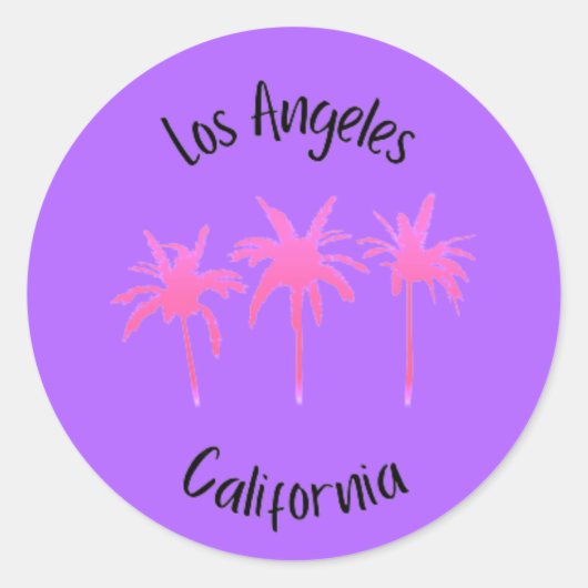 Los Angeles California Ronde Sticker (Voorkant)