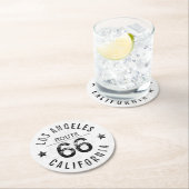 Los Angeles California Route 66 Ronde Kartonnen Onderzetter (Insitu)