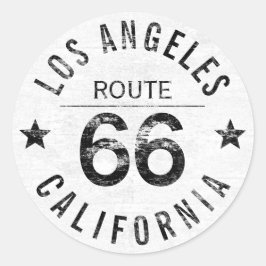 Los Angeles California Route 66 Ronde Sticker
