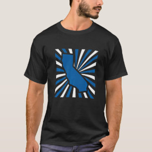 Los Angeles California Royal Blue en White Burst T-shirt