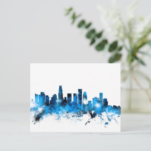 Los Angeles California Skyline Briefkaart (Staand voorkant)