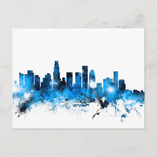 Los Angeles California Skyline Briefkaart (Voorkant)