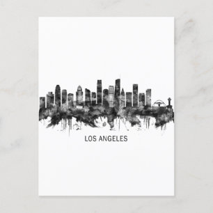 Los Angeles California Skyline BW Uitnodiging Briefkaart