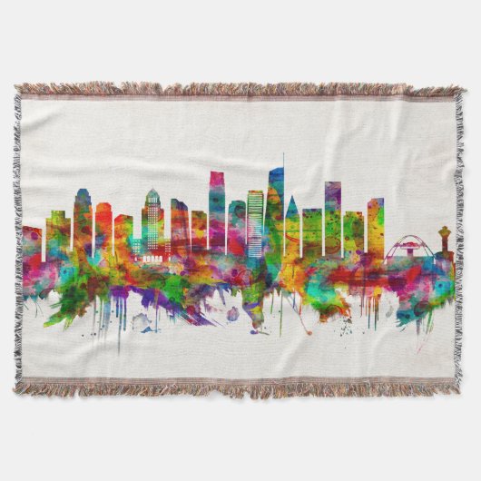 Los Angeles California Skyline Deken (Voorkant)